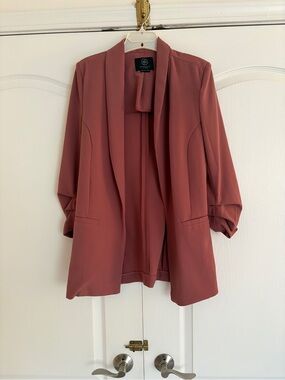 Boom Boom Jeans Mauve Open-Front Draped Blazer
